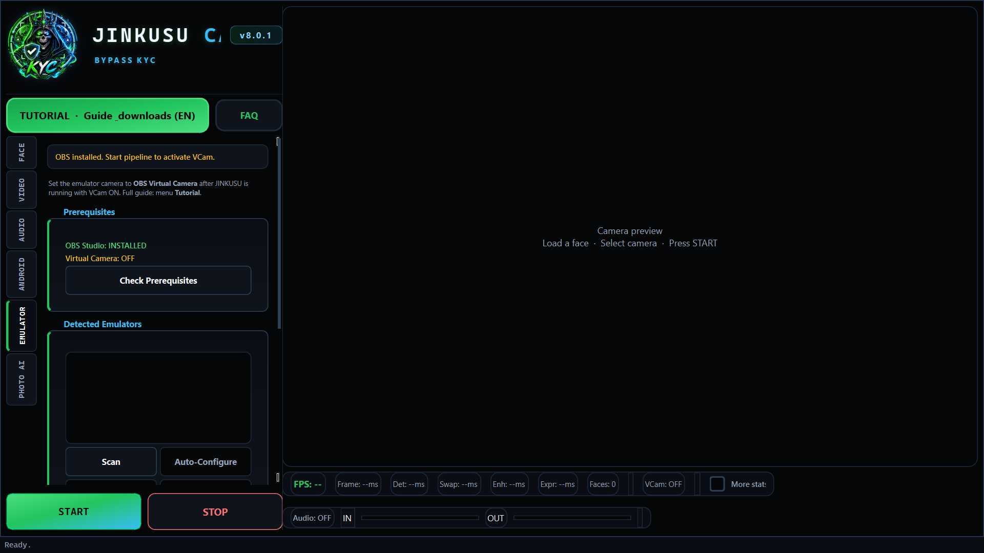 EMULATOR tab — BlueStacks and LDPlayer bridge